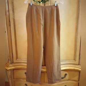 PETITE SOPHISTICATE Wool Blend LINED BROWN TROUSERS SZ 2